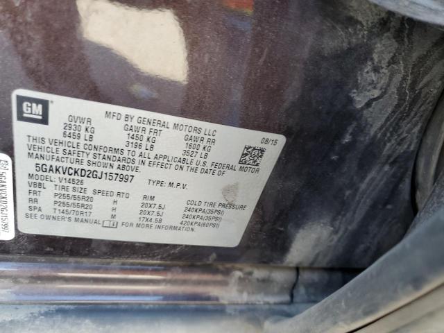 2016 BUICK ENCLAVE - 5GAKVCKD2GJ157997