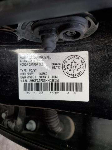 2017 HONDA CIVIC EX - 2HGFC2F85HH038553