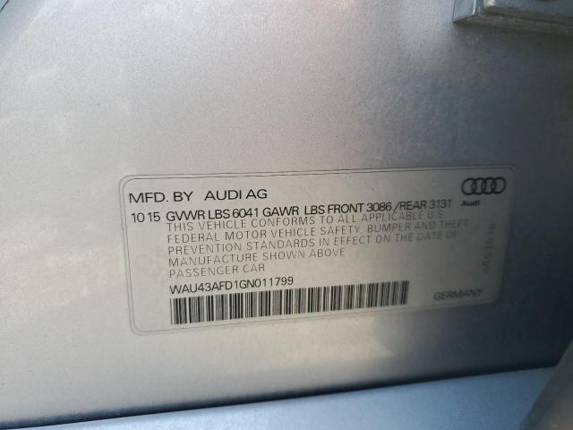 2016 AUDI A8 L QUATT WAU43AFD1GN011799