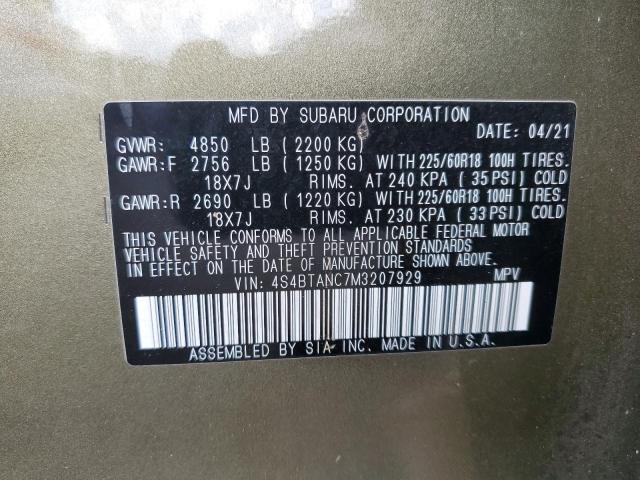 2021 SUBARU OUTBACK LI 4S4BTANC7M3207929