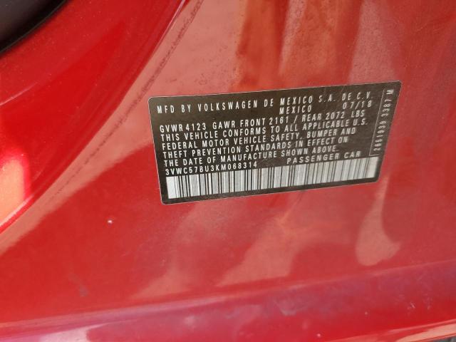 2019 VOLKSWAGEN JETTA S 3VWC57BU3KM068314