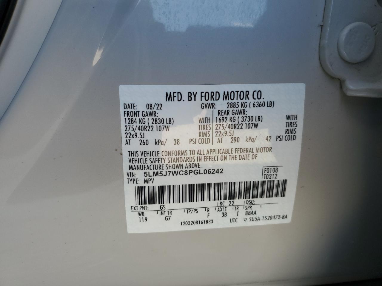 LINCOLN AVIATOR RESERVE