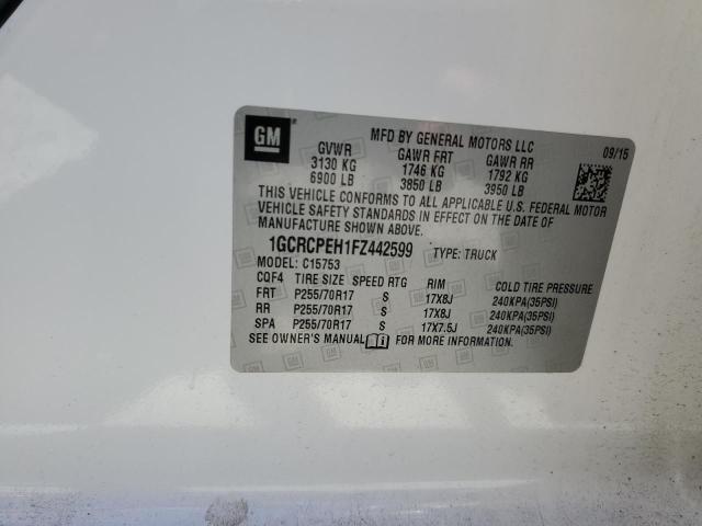 2015 CHEVROLET SILVERADO C1500 1GCRCPEH1FZ442599