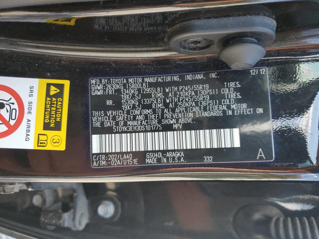 TOYOTA HIGHLANDER LIMITED