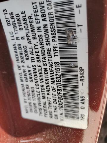 2013 HONDA CIVIC EX #3289033856