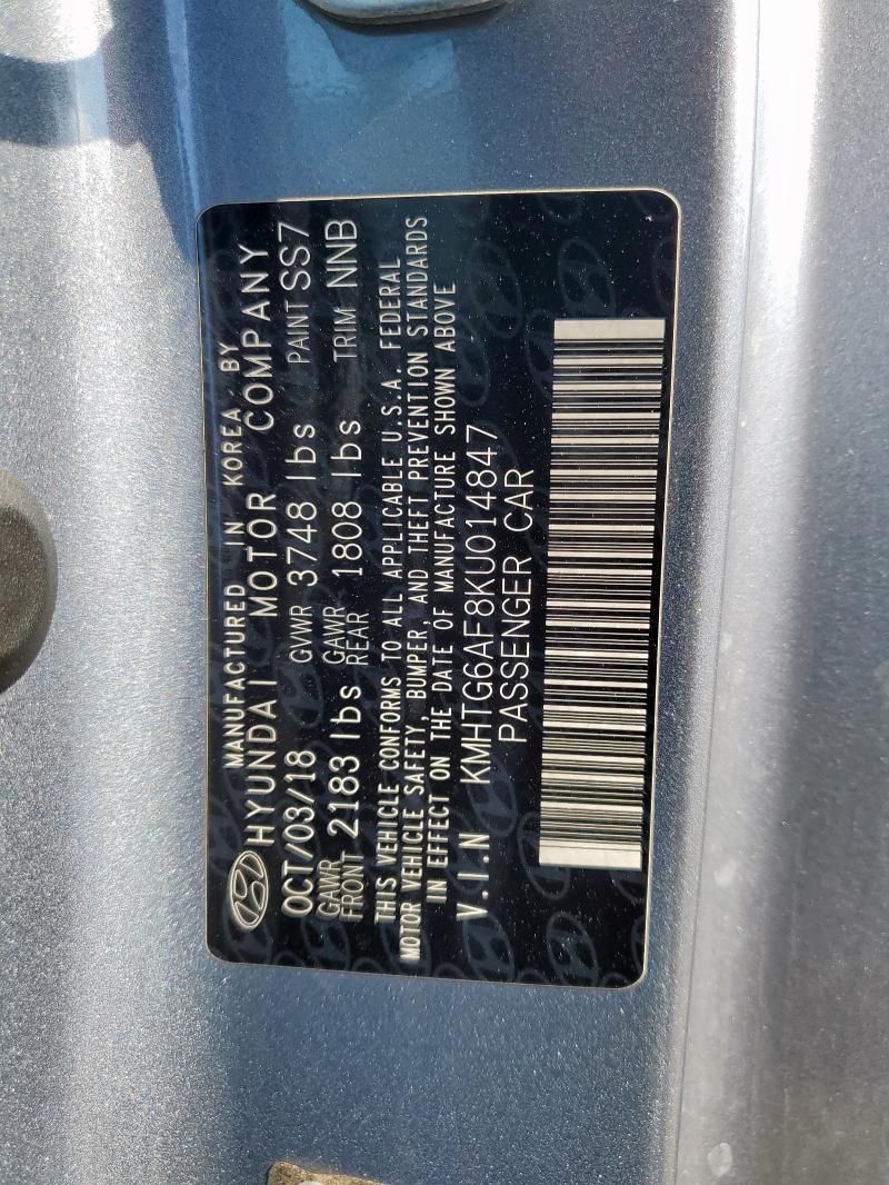 2019 HYUNDAI VELOSTER B KMHTG6AF8KU014847