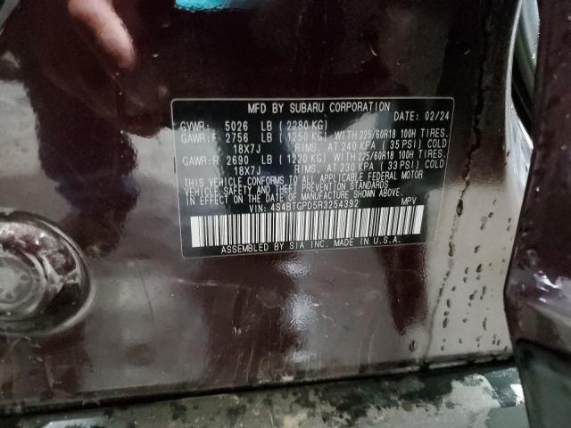 2024 SUBARU OUTBACK TO 4S4BTGPD5R3254392