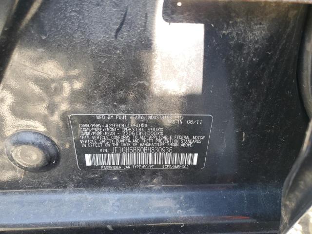 2011 SUBARU IMPREZA 2. - JF1GH6B60BH830936