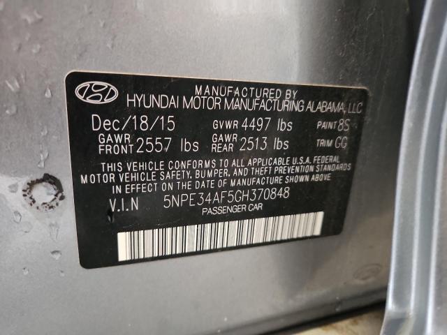 2016 HYUNDAI SONATA SPORT 5NPE34AF5GH370848