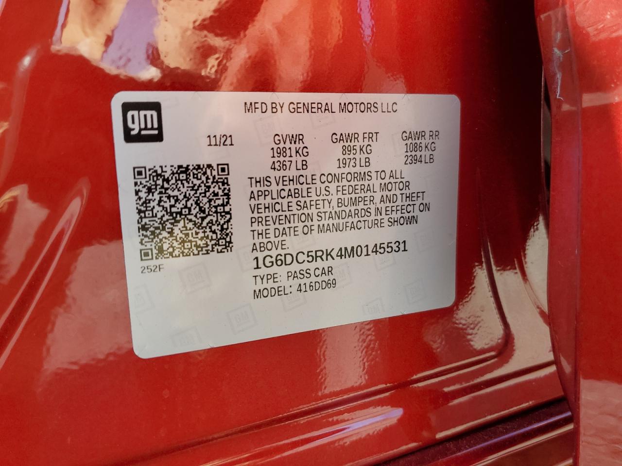 Lot #3317703118 2021 CADILLAC CT4 SPORT