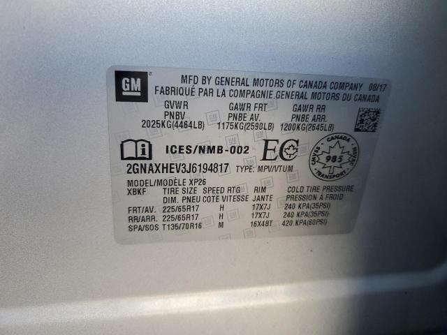 2018 CHEVROLET EQUINOX LS - 2GNAXHEV3J6194817