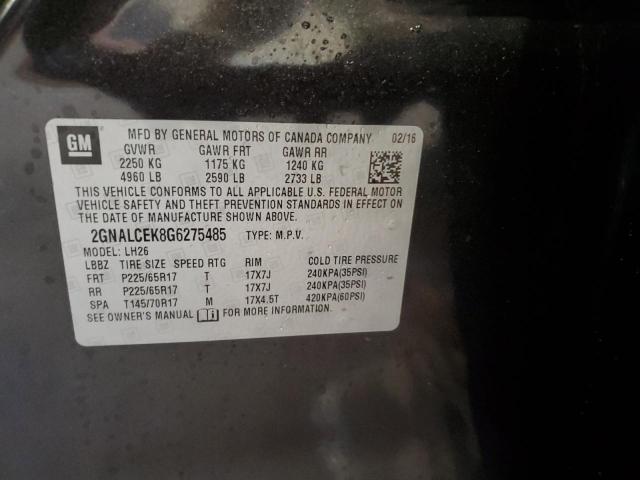 2016 CHEVROLET EQUINOX LT - 2GNALCEK8G6275485
