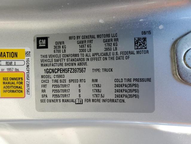 2015 CHEVROLET SILVERADO - 1GCNCPEH5FZ397567