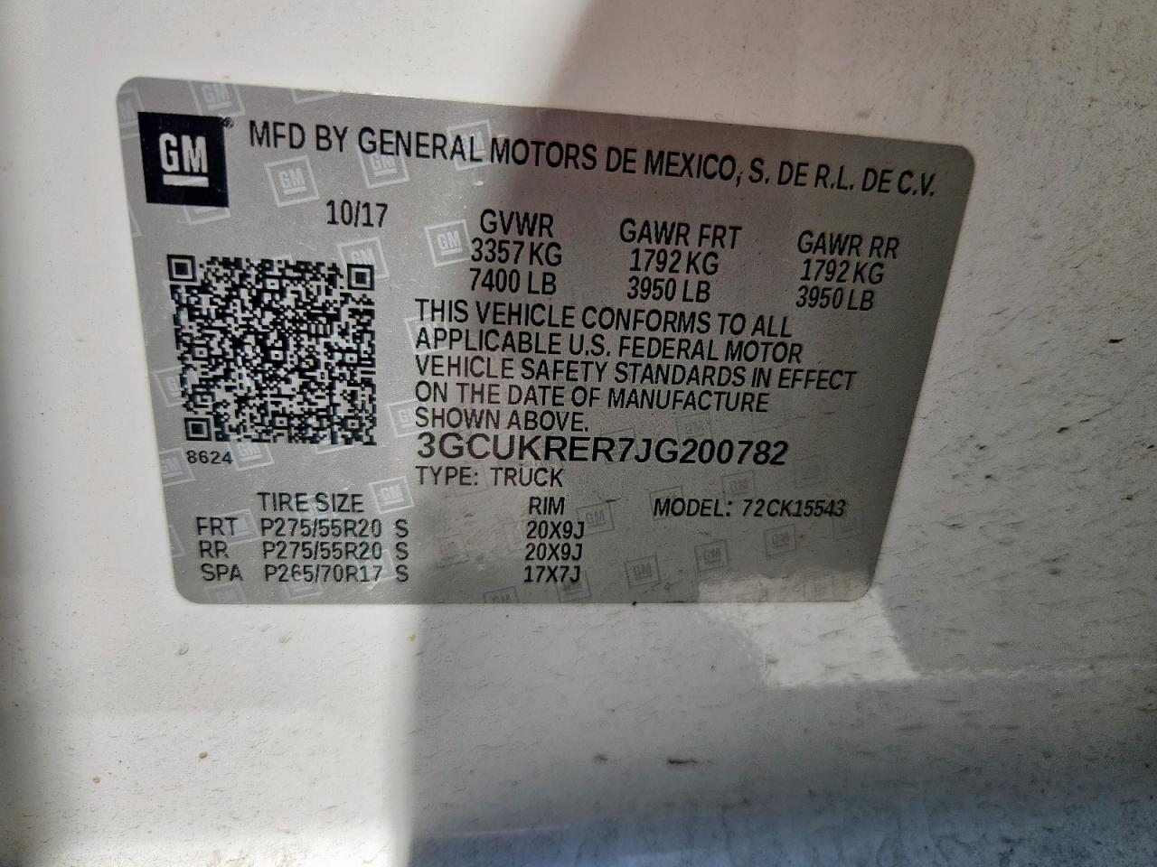 Lot #3298085163 2018 CHEVROLET SILVERADO K1500 LT