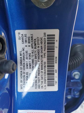 2018 HONDA CIVIC SI 2HGFC1E59JH706720