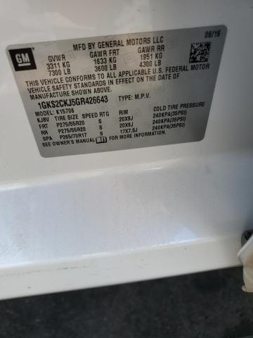 2016 GMC YUKON DENA - 1GKS2CKJ5GR426643
