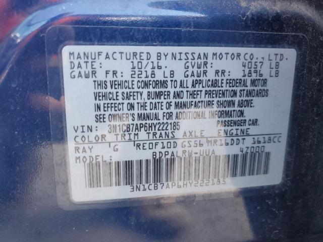 2017 NISSAN SENTRA SR TURBO 3N1CB7AP6HY222185