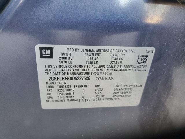 2013 GMC TERRAIN SL - 2GKFLREK0D6227626