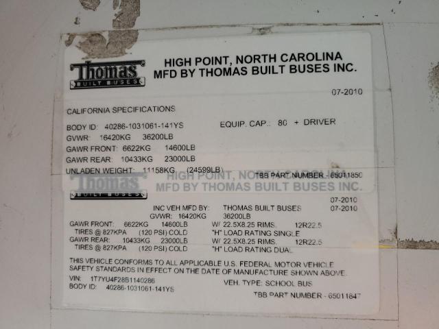 2011 THOMAS SAF-T-LINER HDX #3260376591