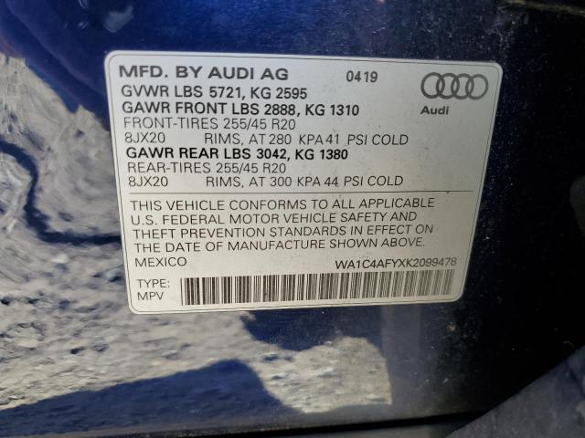 2019 AUDI SQ5 PRESTI WA1C4AFYXK2099478