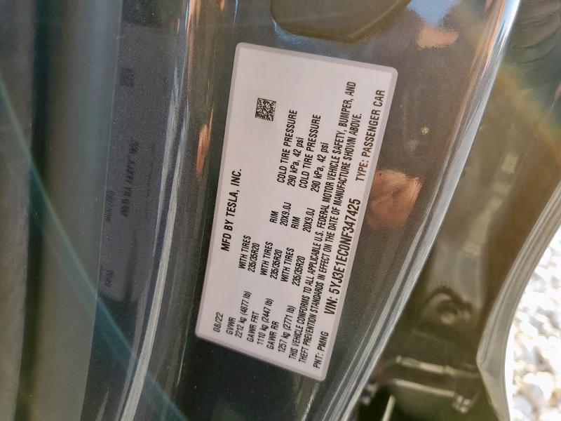 2022 TESLA MODEL 3 - 5YJ3E1EC0NF347425