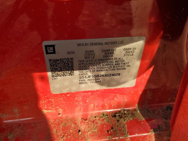 2019 CHEVROLET SONIC PREM - 1G1JF5SB2K4124628