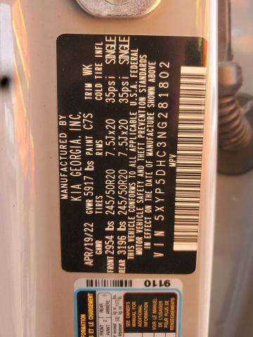 2022 KIA TELLURIDE 5XYP5DHC3NG281802