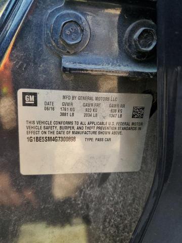 2016 CHEVROLET CRUZE LT 1G1BE5SM4G7300898