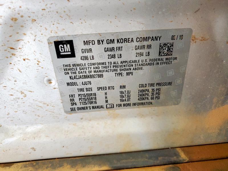 2019 BUICK ENCORE PRE - KL4CJASB6KB927889