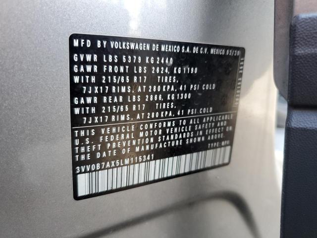 2020 VOLKSWAGEN TIGUAN S 3VV0B7AX5LM115341