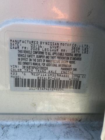 2016 NISSAN SENTRA S - 3N1AB7AP4GY288224