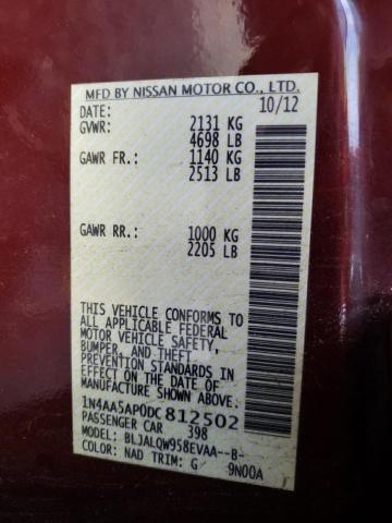 2013 NISSAN MAXIMA S #3248578292