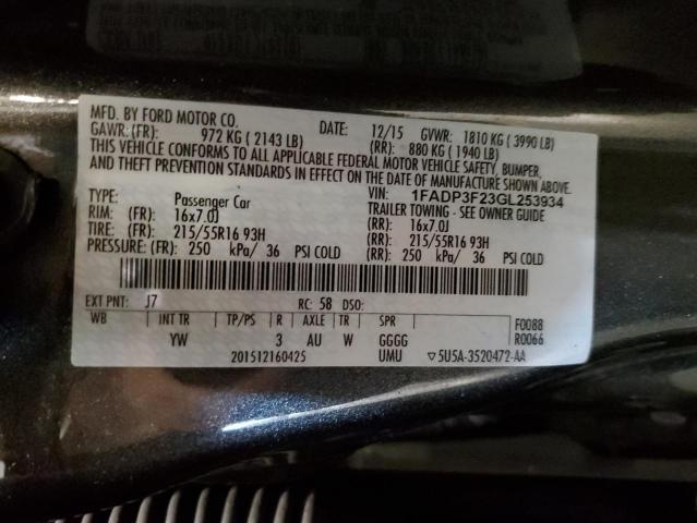 2016 FORD FOCUS SE #3287310985