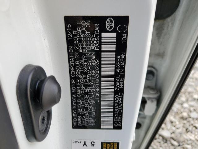 2016 TOYOTA PRIUS - JTDKBRFU8G3002234