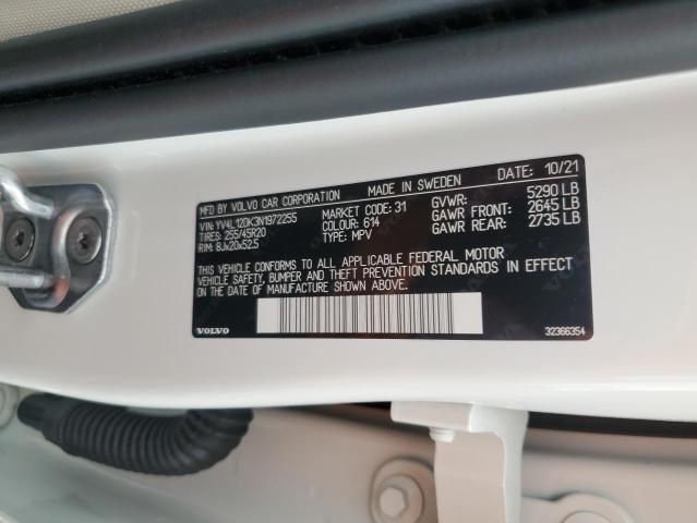 2022 VOLVO XC60 B5 MO YV4L12DK3N1972255