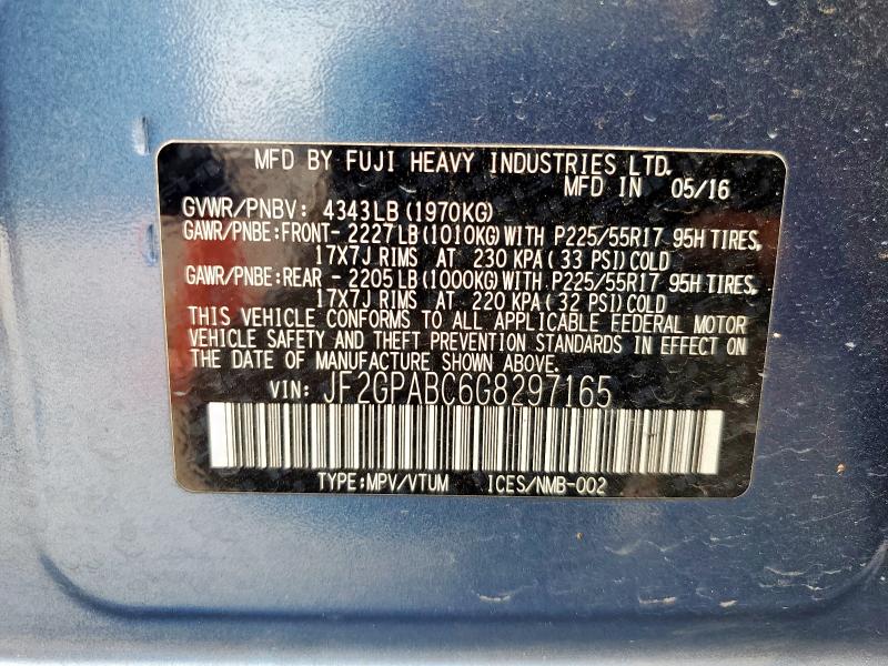 2016 SUBARU CROSSTREK #3279708931