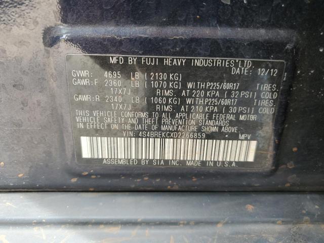 2013 SUBARU OUTBACK 3. - 4S4BREKCXD2266859