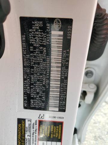 2016 TOYOTA CAMRY LE 4T1BF1FK4GU589882