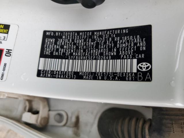2014 TOYOTA COROLLA L - 5YFBURHE5EP102649
