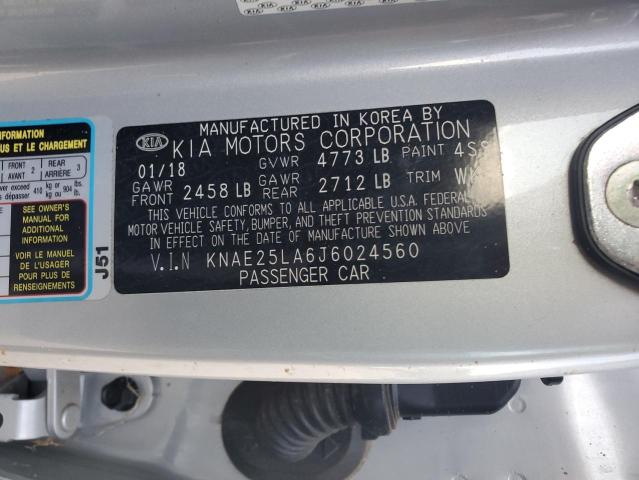 2018 KIA STINGER PR KNAE25LA6J6024560