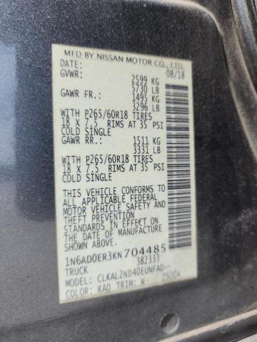 2019 NISSAN FRONTIER S 1N6AD0ER3KN704485