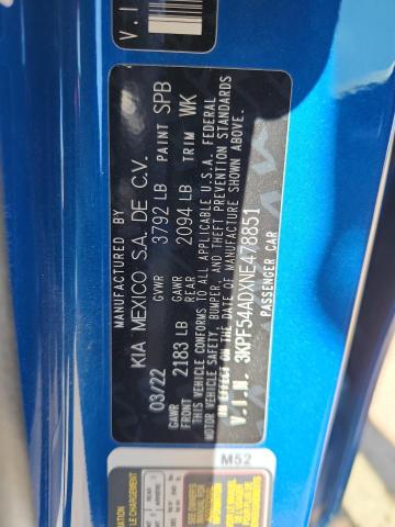 2022 KIA FORTE GT L #3302753020