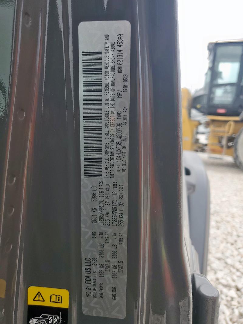 2020 JEEP WRANGLER U 1C4HJXFG5LW283736