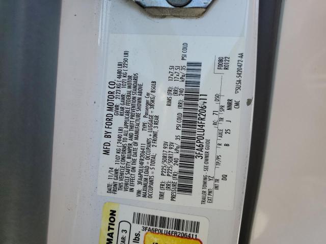 2015 FORD FUSION SE 3FA6P0LU4FR206411