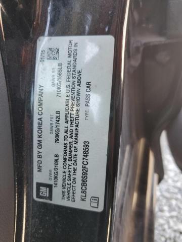 2015 CHEVROLET SPARK LS KL8CB6S92FC748593