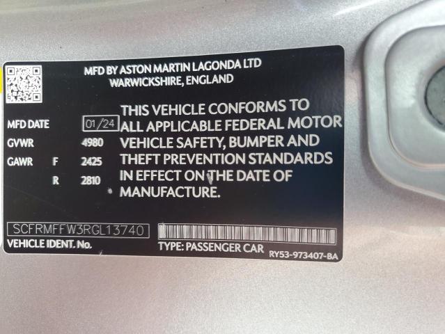 2024 ASTON MARTIN DB12 SCFRMFFW3RGL13740