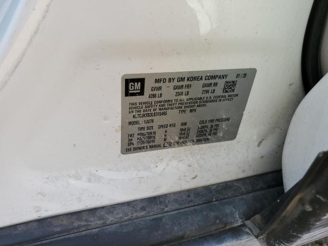 2020 CHEVROLET TRAX LS KL7CJKSB3LB315465