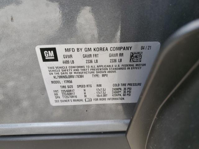 2021 CHEVROLET TRAILBLAZE KL79MNSL0MB178384