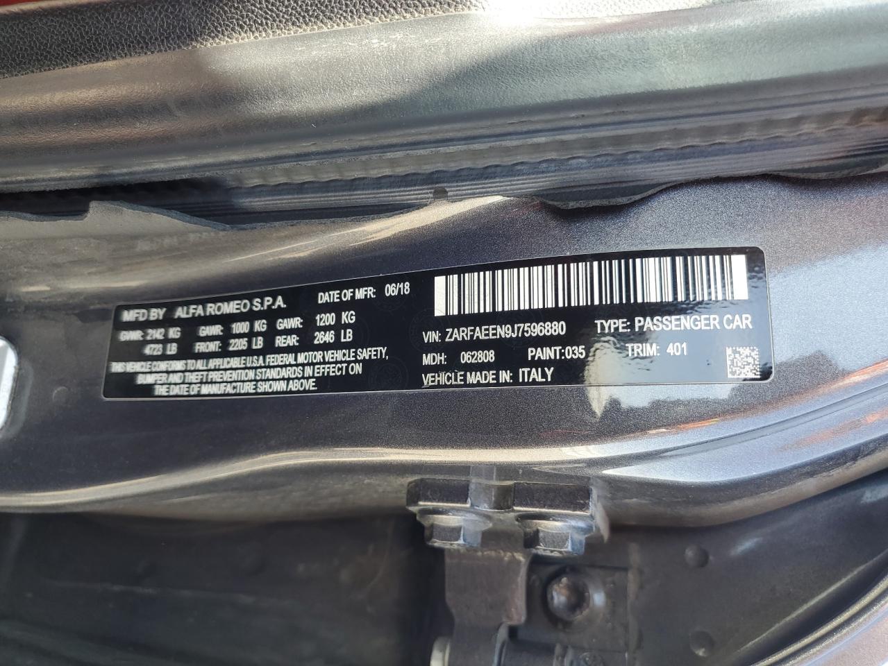 ALFA ROMEO GIULIA TI Q4