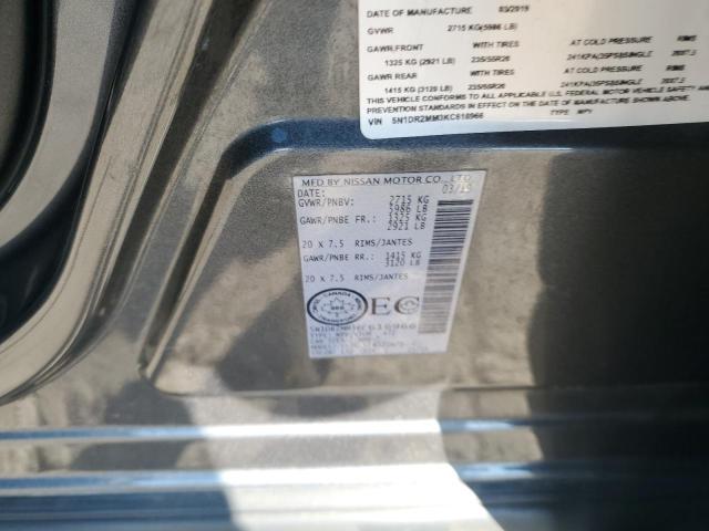 2019 NISSAN PATHFINDER 5N1DR2MM3KC616966